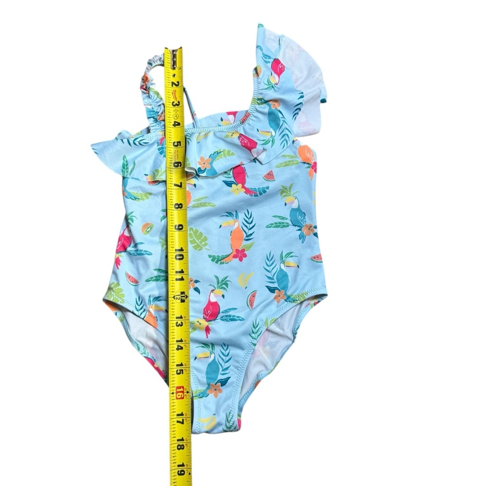 ZARA Girls Tropical Print One-Piece Swimsuit 4–5Y - Picture 6 of 7